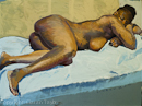 Life model Amanda, reclining, Nude